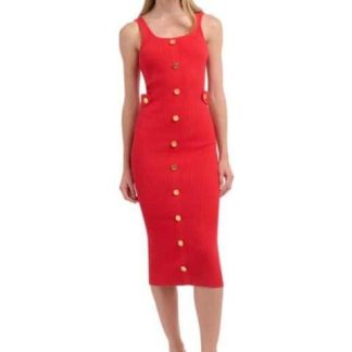 VESTIDO TEJIDO LARGO ROJO HOLLY LAND