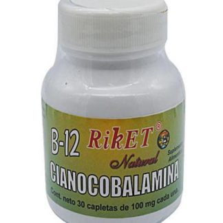 VITAMINA B12 CIANOCOBALAMINA 100 MG 30 CAP RIKET NATURAL