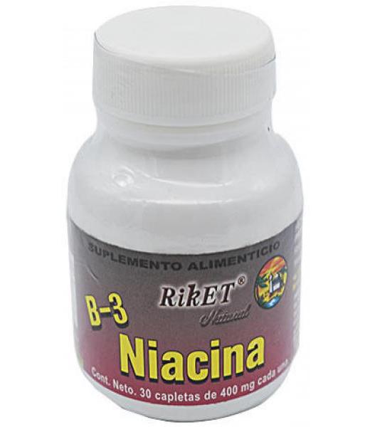 VITAMINA B3 NIACINA 400 MG 30 CAP RIKET NATURAL