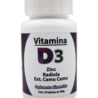 VITAMINA D3 Y ZINC 500 MG 30 TAB DOS MUNDOS