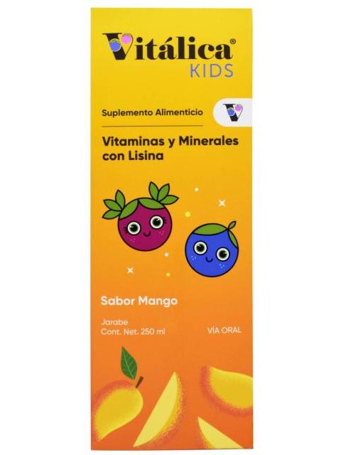 VITAMINAS Y MINERALES CON LISINA 250 ML VITALICA KIDS