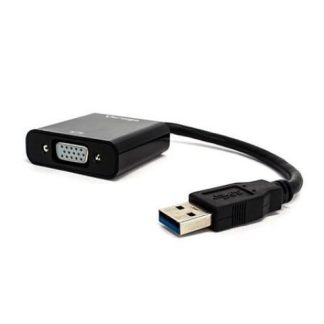 VORAGO ADAPTADOR USB 3.0 MACHO - VGA HEMBRA NEGRO