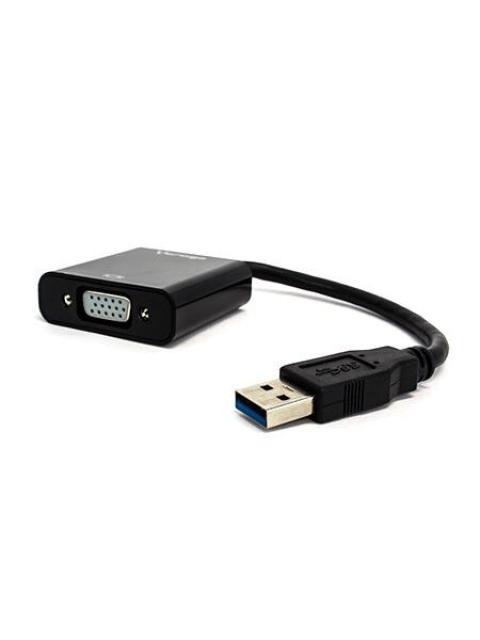 VORAGO ADAPTADOR USB 3.0 MACHO - VGA HEMBRA NEGRO