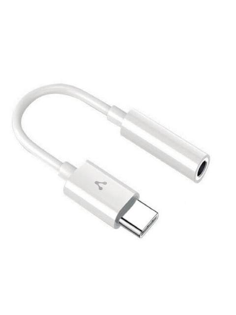 VORAGO ADAPTADOR USB-C MACHO - 3.5MM HEMBRA BLANCO