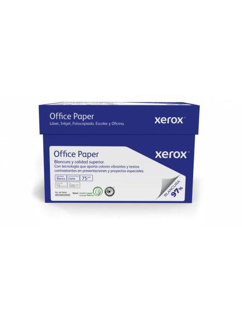 XEROX PAPEL BOND OFFICE PAPER 75G-M² 5000 HOJAS DE TAMANO CARTA BLANCURA 97%