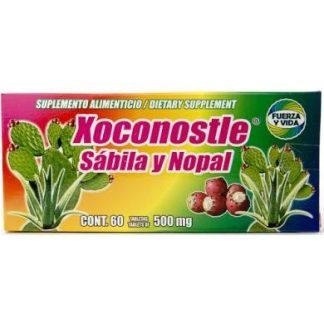 XOCONOSTLE SABILA Y NOPAL 60 TAB 500 MG FUERZA Y VIDA