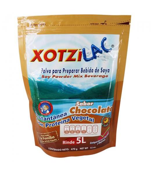 XOTZILAC SABOR CHOCOLATE 470 GR. POLVO PARA PREPARAR BEBIDA DE SO FIBRA XOTZIL