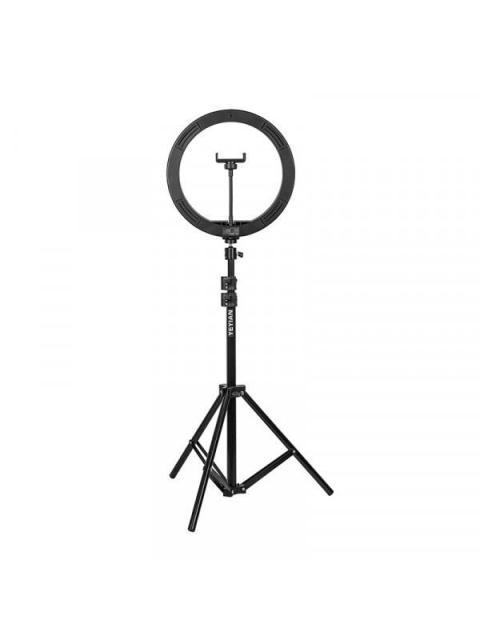 YEYIAN ARO DE LUZ PARA CELULAR CON TRIPIE GIMLI SERIE 2000 BLANCO-BLANCO CALIDO-CALIDO 12 NEGRO