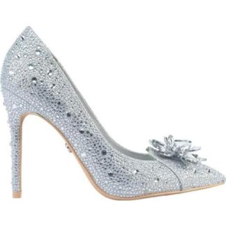 ZAPATILLA CON PEDRERIA PLATA THALIA SODI