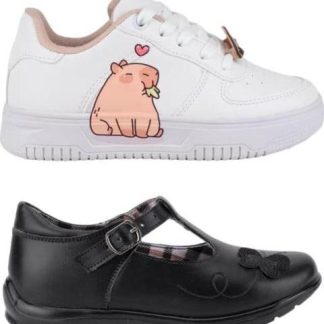 ZAPATO Y TENIS KIT ESCOLAR BLANCO/NEGRO MIRAGE