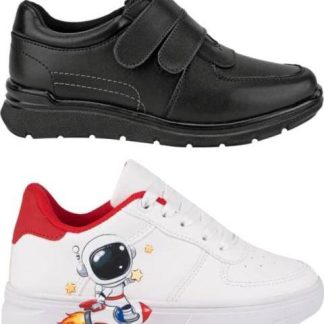 ZAPATO Y TENIS KIT ESCOLAR BLANCO/NEGRO MIRAGE