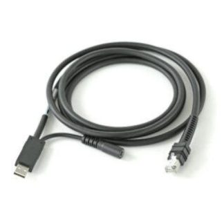 ZEBRA CABLE BLINDADO USB A MACHO - RJ-45 MACHO 2.8 METROS NEGRO