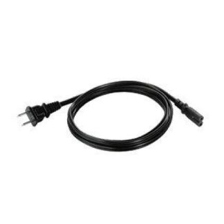 ZEBRA CABLE DE PODER MACHO - HEMBRA NEGRO