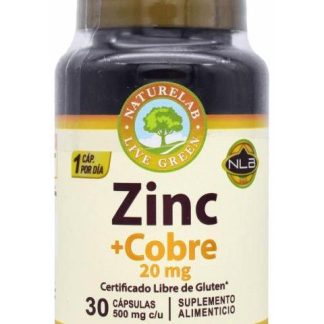 ZINC MAS COBRE 30 CAP NATURELAB
