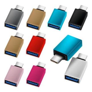 10 PIEZAS ADAPTADOR OTG SLIM COMPANY TIPO C MACHO A USB HEMBRA MULTICOLOR