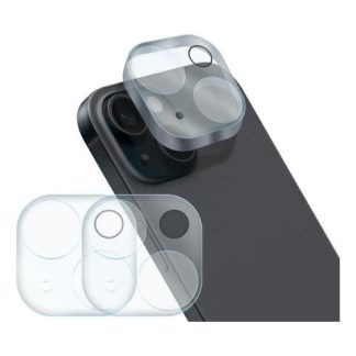 2PZ MICA PROTECTORA ADHESIVA PARA LENTE CAMARA PARA IPHONE 15 A2846 15 PLUS A2847 SLIM COMPANY CRISTAL TEMPLADO 9H RESISTENTE A GOLPES Y RAYONES FACIL INSTALACION Y TRANSPARENCIA TOTAL