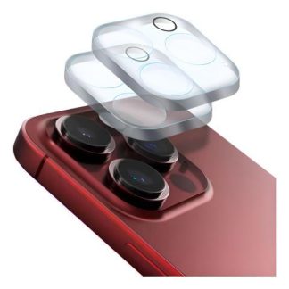 2PZ MICA PROTECTORA ADHESIVA PARA LENTE CAMARA PARA IPHONE 15 PRO A3101 15 PRO MAX A2849 SLIM COMPANY CRISTAL TEMPLADO 9H RESISTENTE A GOLPES Y RAYONES FACIL INSTALACION Y TRANSPARENCIA TOTAL