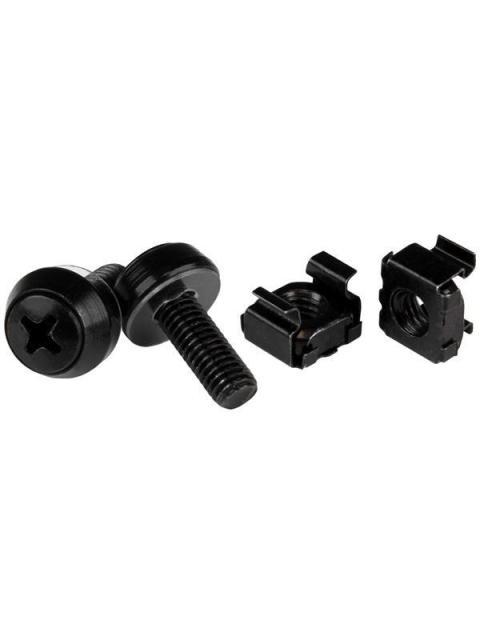 STARTECH PAQUETE DE 50 TORNILLOS Y TUERCAS JAULA CAGE NUTS M6 X 12MM NEGRO