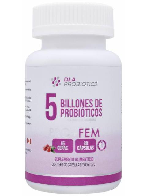 5 BILLONES DE PROBIOTICOS PRO FEM 30 CAP DLA PROBIOTICS