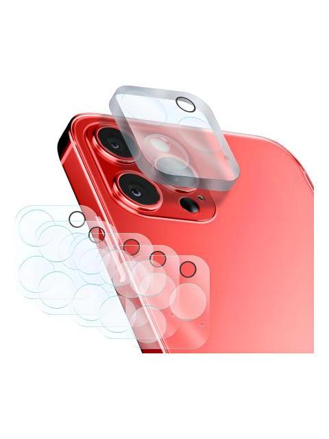 5PZ MICA PROTECTORA ADHESIVA PARA LENTE CAMARA PARA IPHONE 12 PRO MAX A2342 SLIM COMPANY CRISTAL TEMPLADO 9H RESISTENTE A GOLPES Y RAYONES FACIL INSTALACION Y TRANSPARENCIA TOTAL