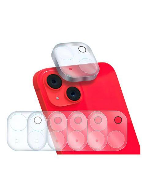5PZ MICA PROTECTORA ADHESIVA PARA LENTE CAMARA PARA IPHONE 14 A2649 14 PLUS A2632 SLIM COMPANY CRISTAL TEMPLADO 9H RESISTENTE A GOLPES Y RAYONES FACIL INSTALACION Y TRANSPARENCIA TOTAL