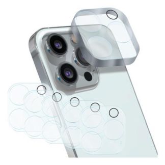 5PZ MICA PROTECTORA ADHESIVA PARA LENTE CAMARA PARA IPHONE 14 PRO MAX A2893 SLIM COMPANY CRISTAL TEMPLADO 9H RESISTENTE A GOLPES Y RAYONES FACIL INSTALACION Y TRANSPARENCIA TOTAL