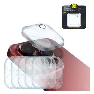 5PZ MICA PROTECTORA ADHESIVA PARA LENTE CAMARA PARA IPHONE 15 PRO A3101 15 PRO MAX A2849 SLIM COMPANY CRISTAL TEMPLADO 9H RESISTENTE A GOLPES Y RAYONES FACIL INSTALACION Y TRANSPARENCIA TOTAL