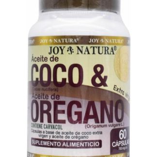 ACEITE DE COCO Y ACEITE DE OREGANO 60 CAP JOY NATURA