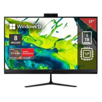 ACER ASPIRE C27 ALL-IN-ONE 27 AMD RYZEN 7 5700U 16GB 1TB SSD WINDOWS 11 HOME