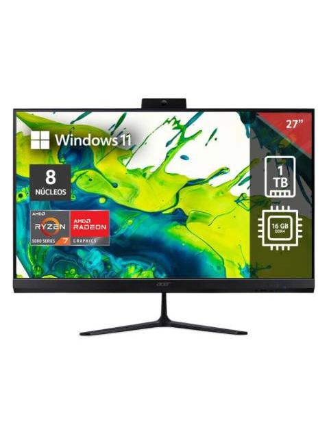 ACER ASPIRE C27 ALL-IN-ONE 27 AMD RYZEN 7 5700U 16GB 1TB SSD WINDOWS 11 HOME