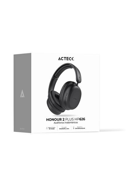 ACTECK AUDIFONOS CON MICROFONO HONOUR 2 PLUS HP626 BLUETOOTH ALAMBRICO-INALAMBRICO USB-C NEGRO - Imagen 4
