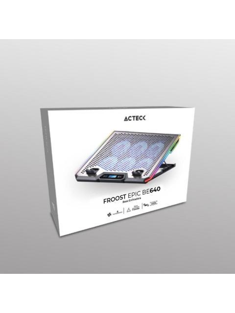 ACTECK BASE ENFRIADORA FROOST ZERO BE640 PARA LAPTOP 15.6 CON 6 VENTILADORES PLATA - Imagen 5