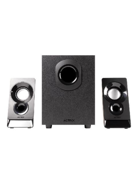 ACTECK BOCINA CON SUBWOOFER ELANT ACT AS470 ALAMBRICO 2.1 CANALES 6W RMS 3.5MM NEGRO - Imagen 3