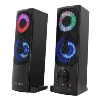 ACTECK BOCINAS ELANT BRICK ALAMBRICO 3W RMS 3.5MM NEGRO