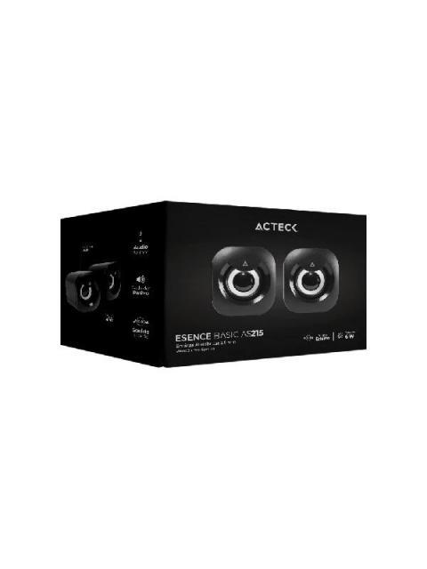 ACTECK BOCINAS ESENCE BASIC ALAMBRICO 6W RMS 3.5MM NEGRO - Imagen 3