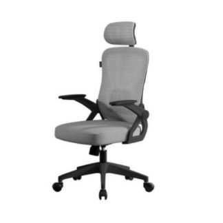 ACTECK SILLA FLUX CORE EC303HR RESPALDO DE MALLA REPOSABRAZOS ABATIBLE GRIS