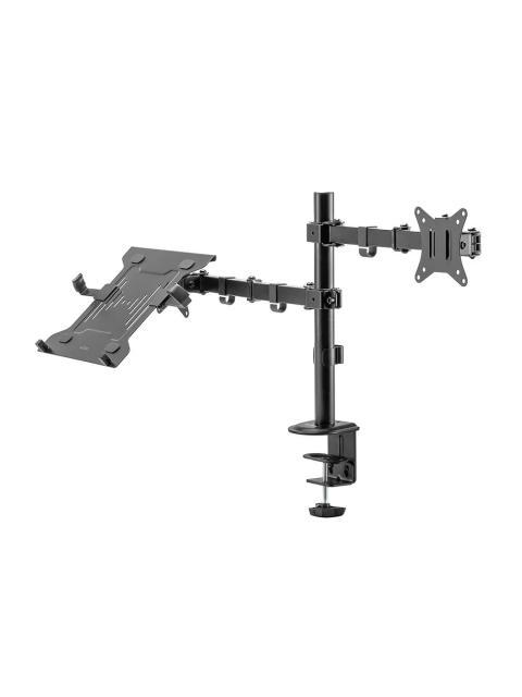 ACTECK SOPORTE DE ESCRITORIO PARA 1 MONITOR 10 - 32 HASTA 9 KG NEGRO - Imagen 4