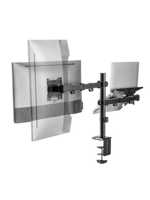 ACTECK SOPORTE DE ESCRITORIO PARA 1 MONITOR 10 - 32 HASTA 9 KG NEGRO - Imagen 6