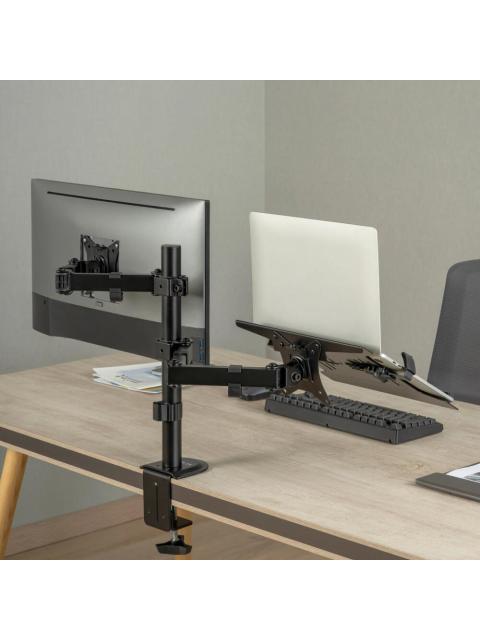 ACTECK SOPORTE DE ESCRITORIO PARA 1 MONITOR 10 - 32 HASTA 9 KG NEGRO - Imagen 8