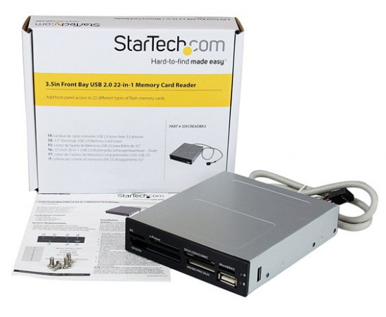 STARTECH ADAPTADOR BAHIA FRONTAL 3.5 LECTOR DE MEMORIA FLASH 22 EN 1 USB 2.0 - Imagen 4