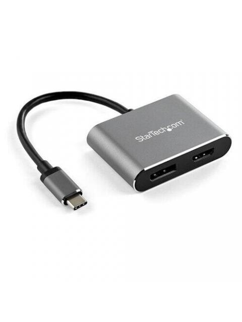 STARTECH  USB C MACHO - HDMI-DISPLAYPORT HEMBRA NEGRO-GRIS - Imagen 2