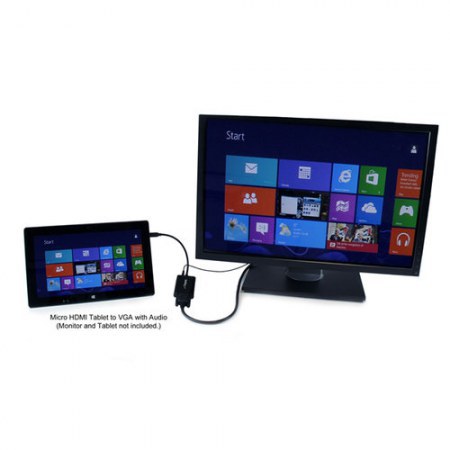 STARTECH ADAPTADOR DE VIDEO Y AUDIO MICRO HDMI 19-P MACHO - VGA 15-P HEMBRA NEGRO - Imagen 6