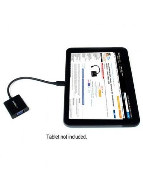 STARTECH ADAPTADOR MICRO HDMI 19-P MACHO - VGA 15-P HEMBRA NEGRO - Imagen 4