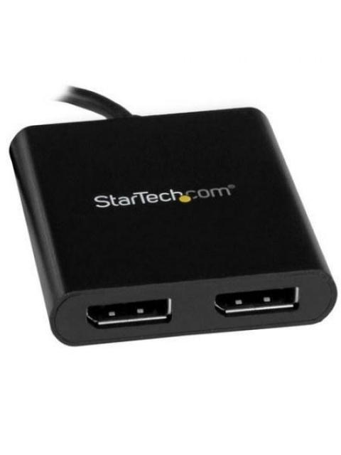 STARTECH DIVISOR MULTIPLICADOR USB C - DISPLAYPORT 2 PUERTOS NEGRO - Imagen 2