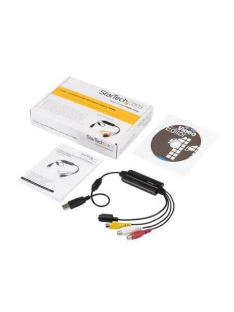 STARTECH  ADAPTADOR DE CAPTURA DE VIDEO USB MACHO - COMPOSITE-S-VIDEO-2X RCA HEMBRA NEGRO - Imagen 3