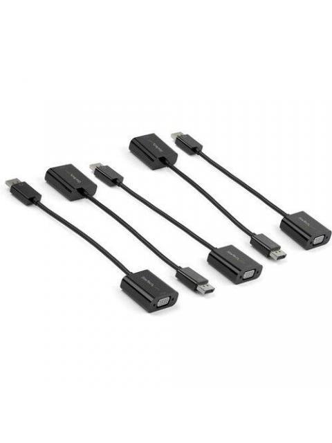 STARTECH ADAPTADOR DISPLAYPORT 1.2 MACHO - VGA HEMBRA NEGRO 5 PIEZAS