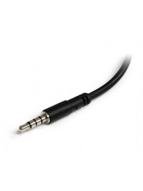 STARTECH  CABLE 35MM MACHO - 2X DE 35MM HEMBRA 20CM NEGRO - Imagen 3