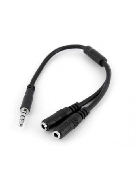 STARTECH  CABLE 35MM MACHO - 2X DE 35MM HEMBRA 20CM NEGRO - Imagen 4