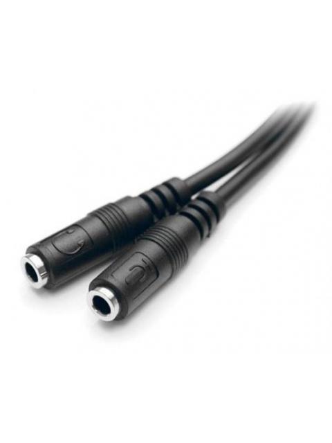 STARTECH  CABLE 35MM MACHO - 2X DE 35MM HEMBRA 20CM NEGRO - Imagen 6