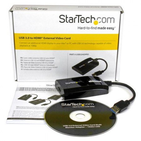 STARTECH ADAPTADOR GRAFICO EXTERNO MULTIMONITOR USB 3.0 - HDMI HD CERTIFICADO DISPLAYLINK PARA MAC-PC - Imagen 3